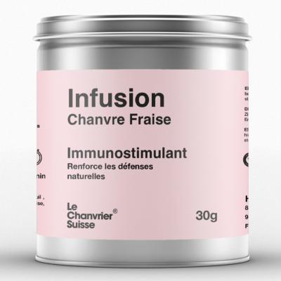 Infusion Chanvre - Fraise | Le Chanvrier Suisse